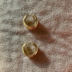 Kae by Karrueche Chic Gold Plated Hoop Earrings